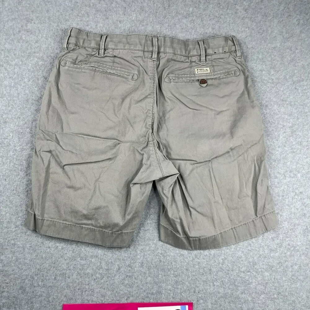 Faherty Shorts Mens 33 Gray Chino Outdoor Stretch Beach Casual Men *31 SEE